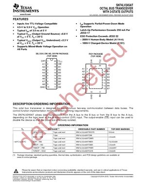 SN74LV245ATDBR datasheet  